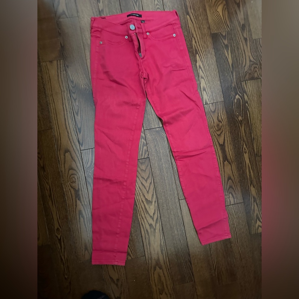 bebe Vibrant Red Skinny Jeans